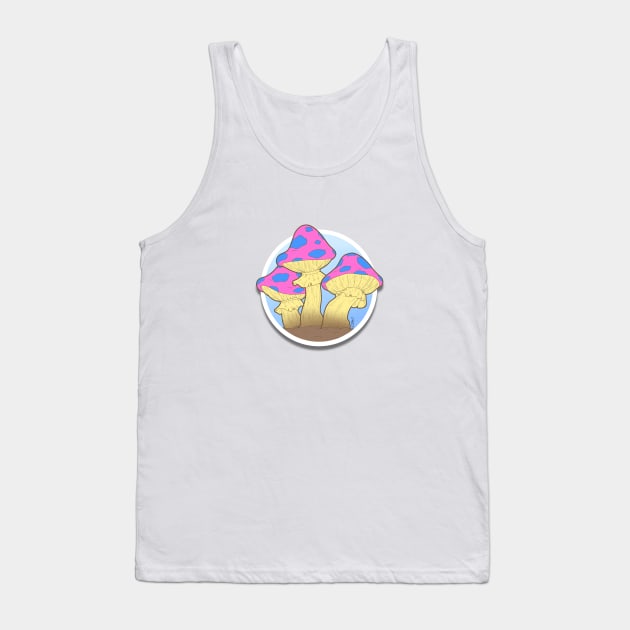 A Few Proud Mushrooms (Pansexual) Tank Top by YPMG Arts
